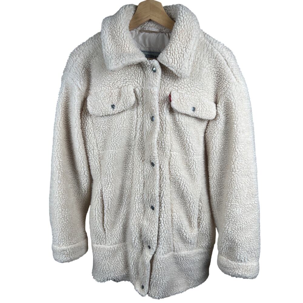 Levi's Strauss & Co Small Women's Faux Shearling Sherpa Oversize - Picture 1 of 6